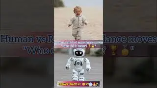 Human Baby vs Little Robot Dance Challenge #shorts