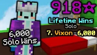 6,000 solo bedwars wins (solo bedwars)