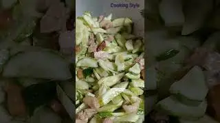 Cambodian Food Stir Fried Cucumber With Pork