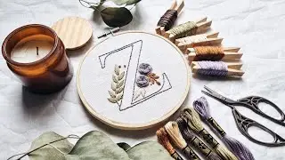 Letter Z | Alphabet Embroidery pattern | Embroidery for beginners
