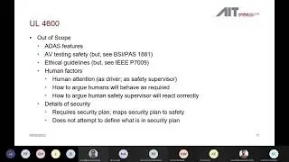 Standardisation Training Session 5 - ANSI/UL 4600