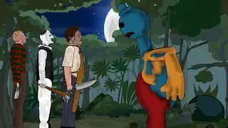 Freddy Krueger, Leather Face, Art the Clown Vs the Doughnman Epic Battle Animation Drawing Cartoon 2