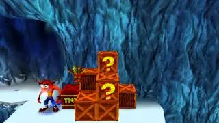 Crash Bandicoot 2 - Nível 18 Cold Hard Crash - Gema prata (todas as caixas)