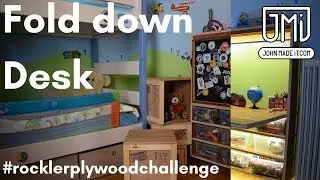 Fold up Desk, shelf with LED and magnets // # Rockler Plywood Challenge