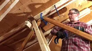Attic Truss Repair 05: Glue & Screw Top chord splice