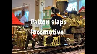G-Scale Keystone US Army train set on the 1/18 scale layout