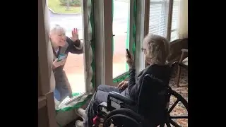 Walk-up window visits connect seniors with family