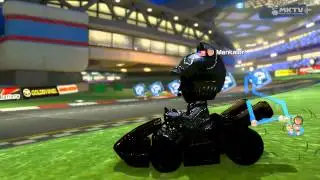 Finishing with a Glider on Mario Kart Staduim!