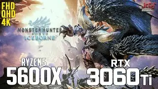 Monster Hunter World: Iceborne on Ryzen 5 5600x + RTX 3060Ti 1080p, 1440p, 2160p benchmarks!
