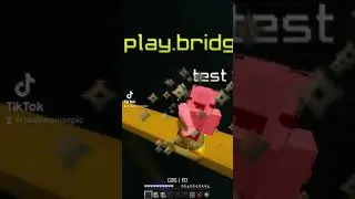 32 BLOCK CLUTCH !?!? #bedwars #hypixel #minecraft