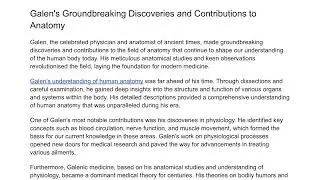 Galen's Role in Medical History: Exploring the Legacy of an Influential Physician | nowmedical
