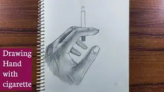 Drawing hand with cigarette | sad art | Pencil drawing step by step | Smoking dangerous