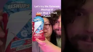 Let's try the Gatorade Mashup of Cool Blue & Fruit Punch | Senpai Samples #tastetesting #gatorade