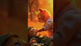 A cat rescue the cat into the war #Animalsrescue #Cuteanimals #Cats