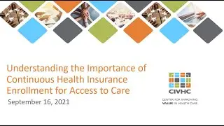 D2DD Webinar: Understanding the Importance of Continuous Health Insurance for Access to Health Care