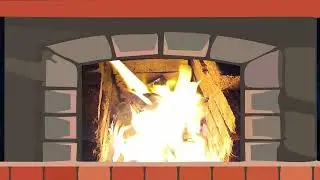 Fireplace atmosphere in the courtyard of the house | Relaxing Fire Sounds for Sleeping ...