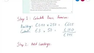 9. Calculating Insurance Premiums with loading & discount: A Fully Worked Question & Answer Solution