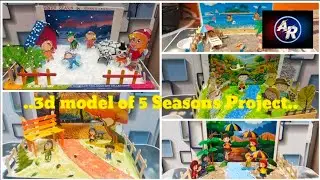 3d model of 5 seasons project |weather craft for Science project #diy #ayaanrayyan521 #summer#winter