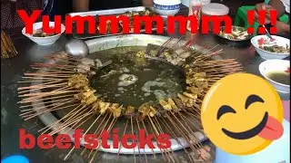 Best Beefstick Street Food In Yangon, Myanmar (Rakhine taste spicy!!! )