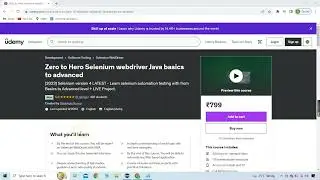 Best Udemy Selenium Java course to learn.