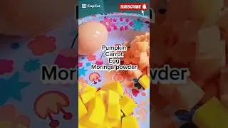 Pumpkin, carrot, egg with moringa powder recipe for 6 month old babies#babychoice #healthy #baby