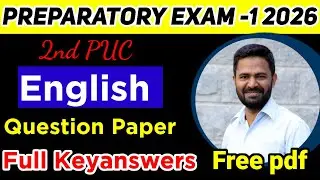 2nd PUC English Important Questions For Preparatory Exam 2 with answers Annual Exam 2026 