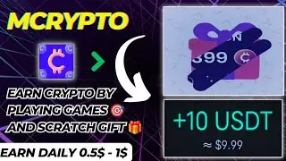 Earn crypto form Mcrypto by playing games and scratch gift🎁 | Earn money🤑 daily