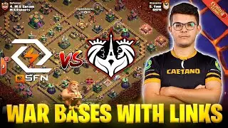 Top 10 Th14 War Bases With Links | M.S Esports VS QSFN | TOMPINAI VS Aphelion Esports | Fire Fiera |
