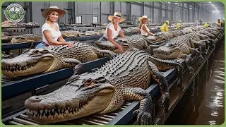 How Millions of Crocodiles Are Processed &ndash; Massive Crocodile Farming For Skin & Meat