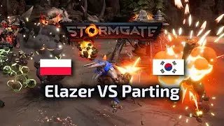 HIT! Elazer VS PartinG Tasteless Showdown StormGate polski komentarz Indy i Aureil