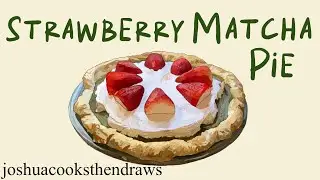 Strawberry Matcha Pie recipe - the perfect pie for spring
