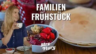 Mrs Flury Frühstück - Schoko Porridge - Dinkelcrêpes - Chia-Marmelade