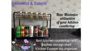 Best kitchen countertop rack # Spice rack # kitchen storage shelf # utensil rack # utensil stand