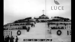 La tumulazione della salma di Gaetano Giardino sul monte Grappa.