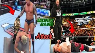Randy Orton Attack Cody Rhodes. An Roman Reings Return Attack Solo Sikoa. Wwe Money In The Bank 2024