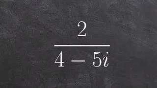 Algebra 2 - Simplifying a complex rational expression - Online Tutor 2/(4-5i)