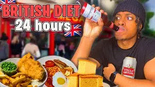 Eating The Average BRITISH DIET For 24 Hours!