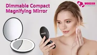 Upgrade Wobsion Dimmable Compact Mirror with Light