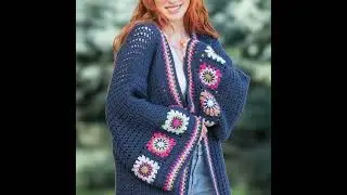 Crochet A Stylish Granny Stripe Cardigan #crochet #crochetprojects #learntocrochet #crochettutorials