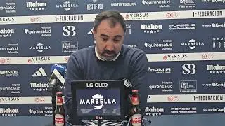 Rueda de prensa post partido Jornada 20 1 RFEF. Marbella Vs Tarazona. Entrenador del Tarazona