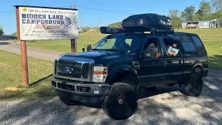 Camping at Hidden Lake campground