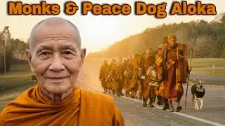Buddhist Monks Walk for Peace Across America with Dog Aloka | Peace Journey