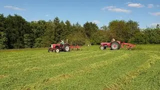 G&uuml;ldner G50 und G&uuml;ldner G30 mit Heuwender