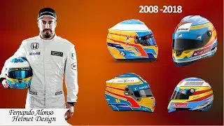 Fernando Alonso  Helmets Design 2008 - 2018