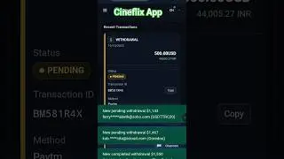 Cineflix App Real Proof!Watch Video & Earn Money&lrm;💵⚡ New Cineflix Update 2025! withdrawal#cineflix