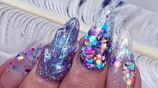🧜‍♀️Acrylic Extensions🧜‍♀️Sculpted🧜‍♀️Glitter & Net🧜‍♀️Bejewelled Mermaid🧜‍♀️