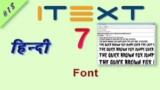 Adding Font in the PDF | itext pdf java tutorial| iText 7 Hindi Tutorial