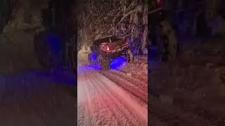 monster truck caught in snow. snow wheeling