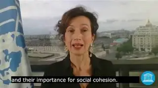 【１】Greeting from Director-General Azoulay　ResiliArt Japan