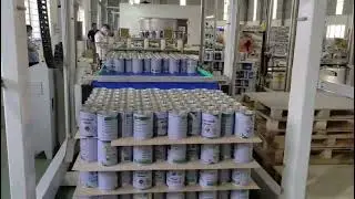 Automatic tin can body palletizer in can making line